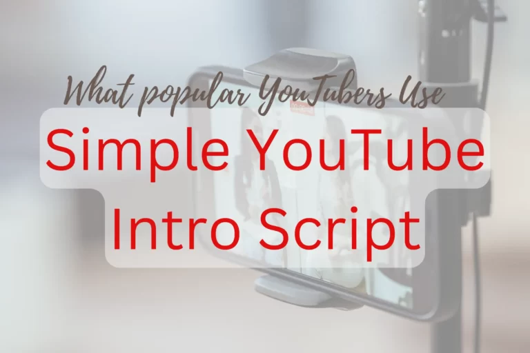 Simple Youtube Intro scripts